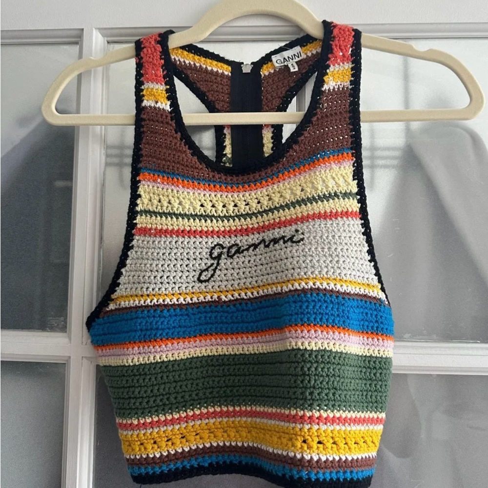 Ganni Multicolor Knit Top